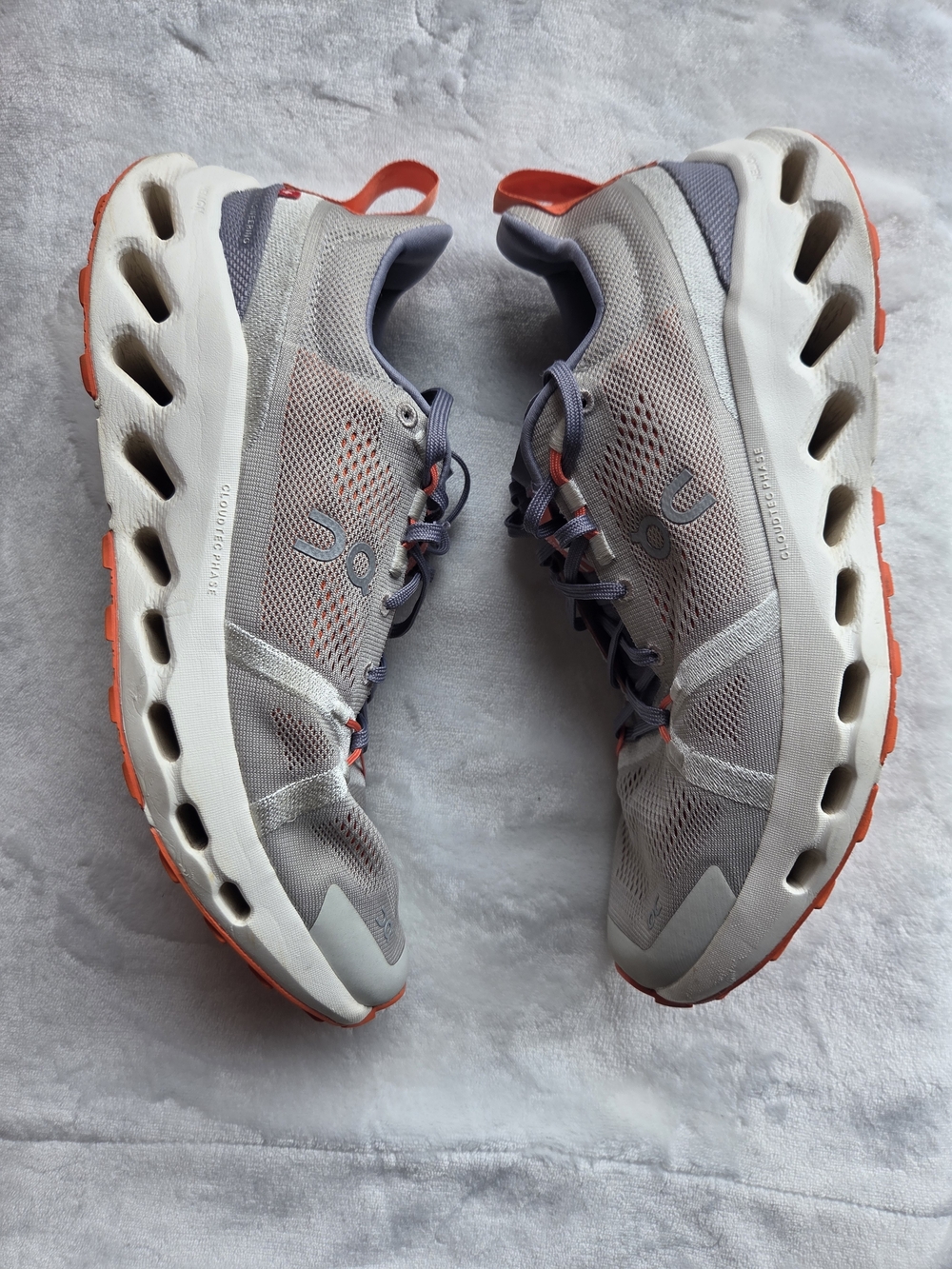 On Running Cloudsurfer Next Men's 11 Gray Orange Running Shoes EU 45 Road Sneake